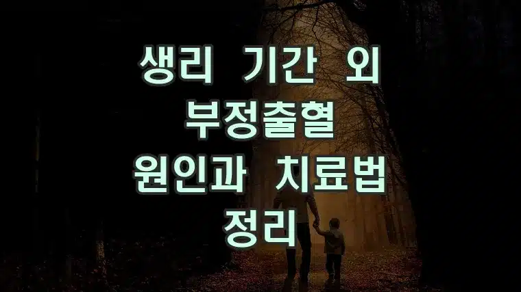 생리 기간 외 부정출혈 원인과 치료법 정리
