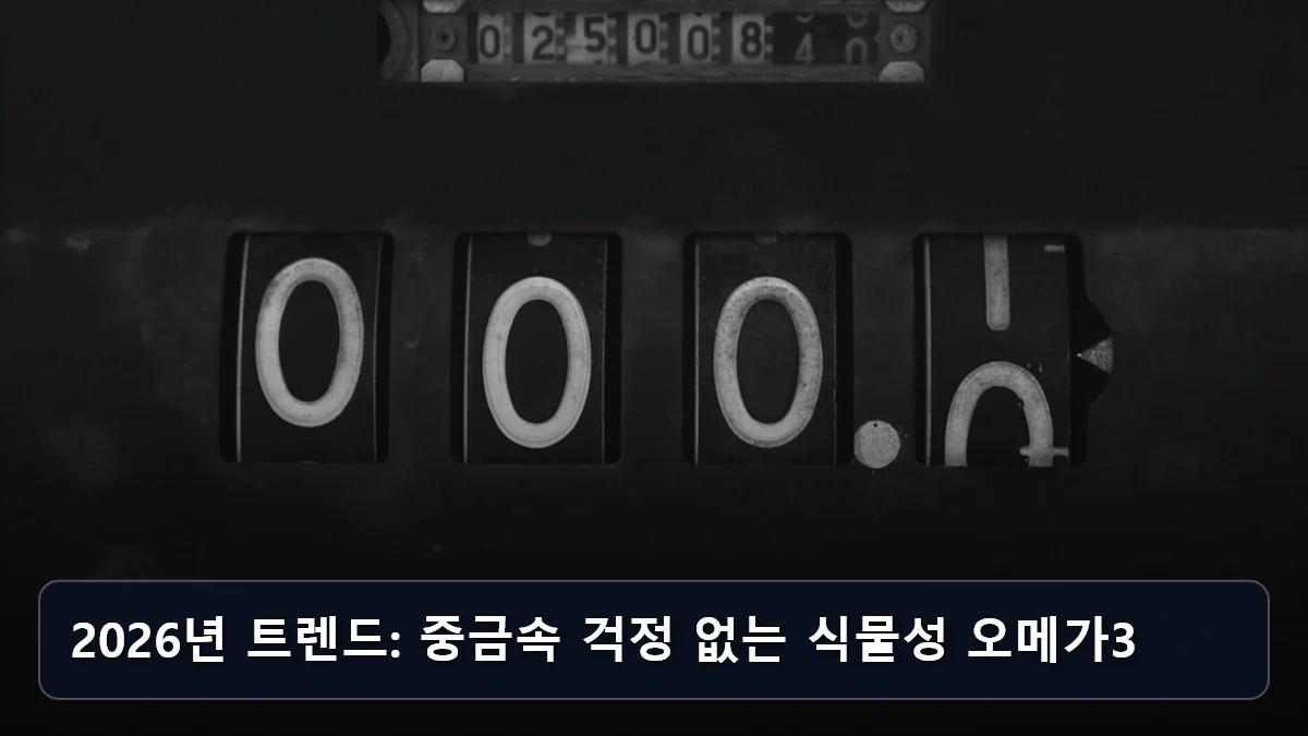 2026년 트렌드: 중금속 걱정 없는 식물성 오메가3 관련 이미지