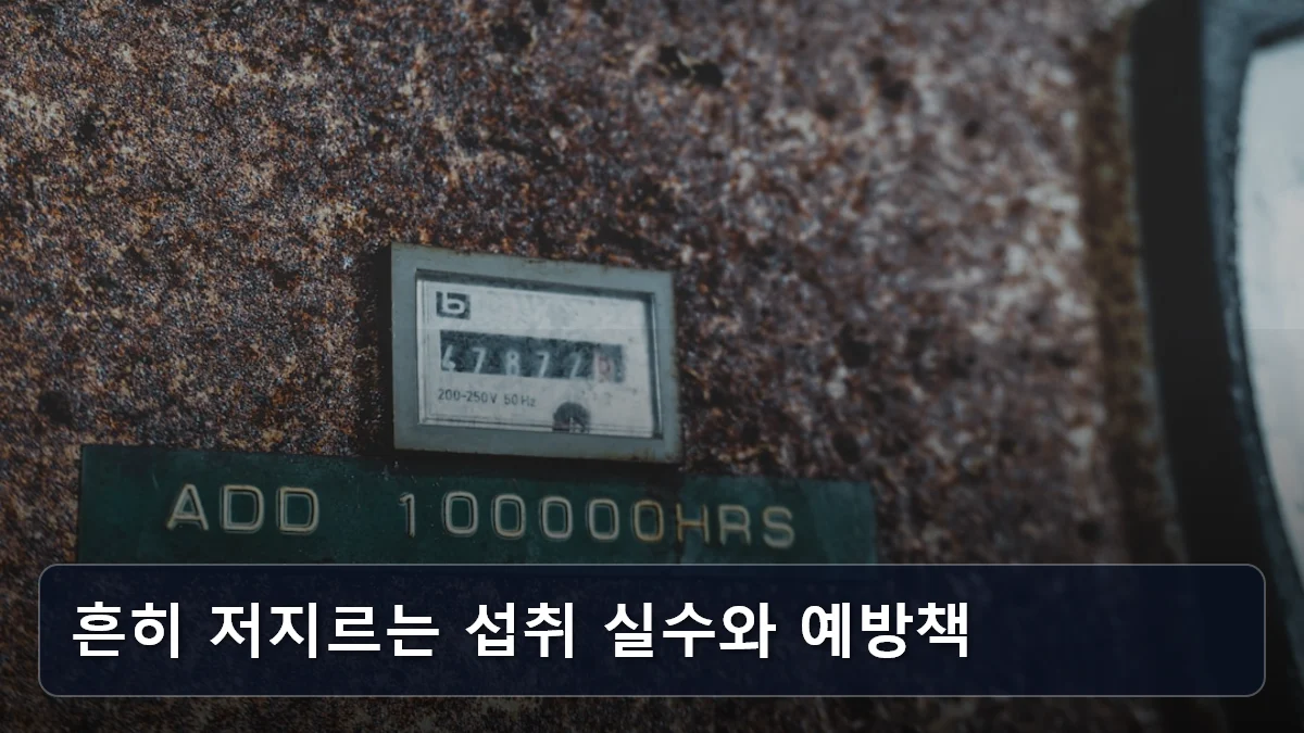 흔히 저지르는 섭취 실수와 예방책 관련 이미지