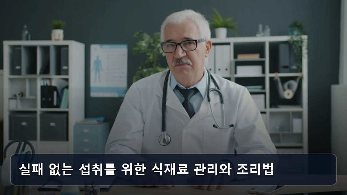 실패 없는 섭취를 위한 식재료 관리와 조리법 관련 이미지