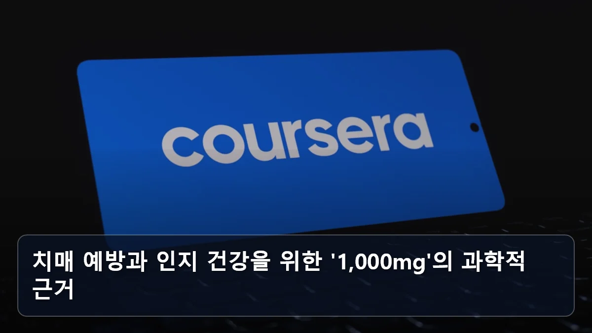 치매 예방과 인지 건강을 위한 '1,000mg'의 과학적 근거 관련 이미지