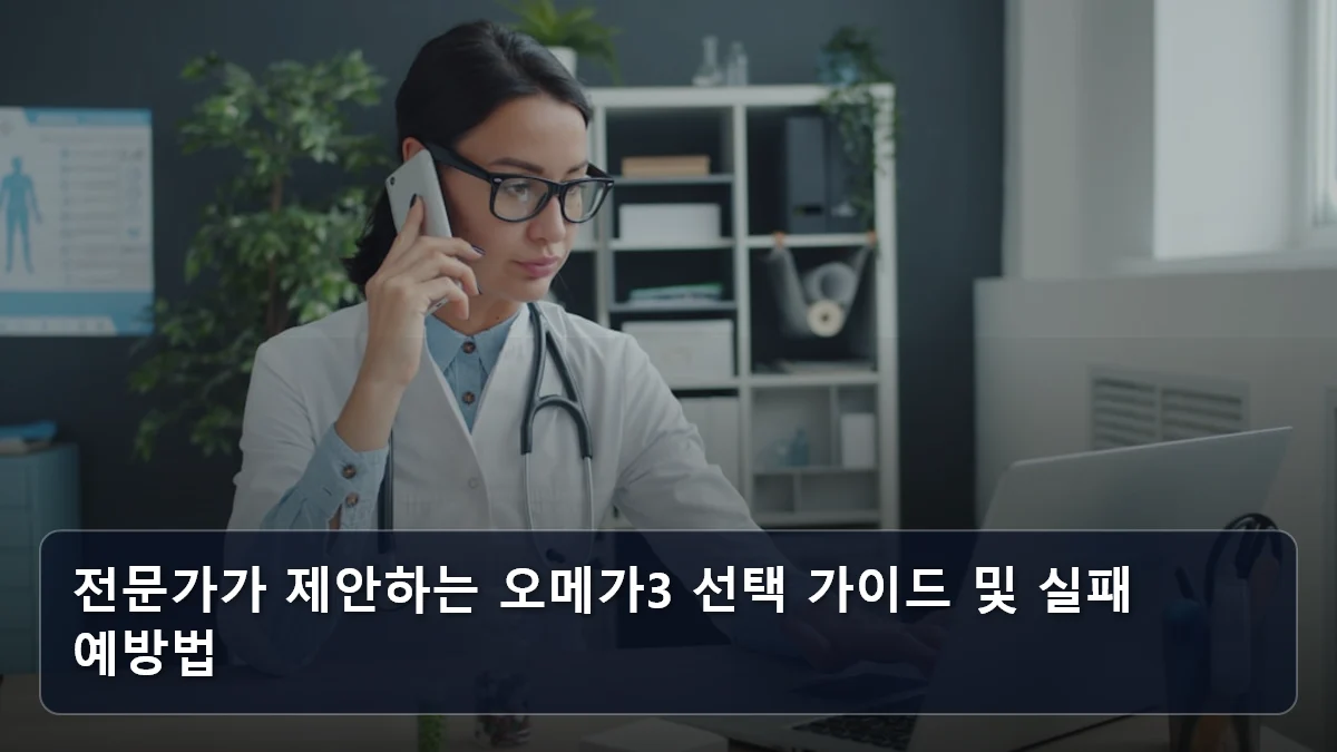 전문가가 제안하는 오메가3 선택 가이드 및 실패 예방법 관련 이미지