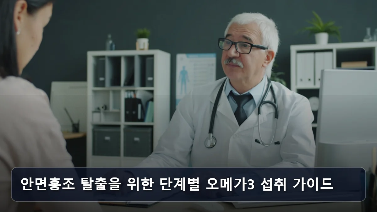 안면홍조 탈출을 위한 단계별 오메가3 섭취 가이드 관련 이미지