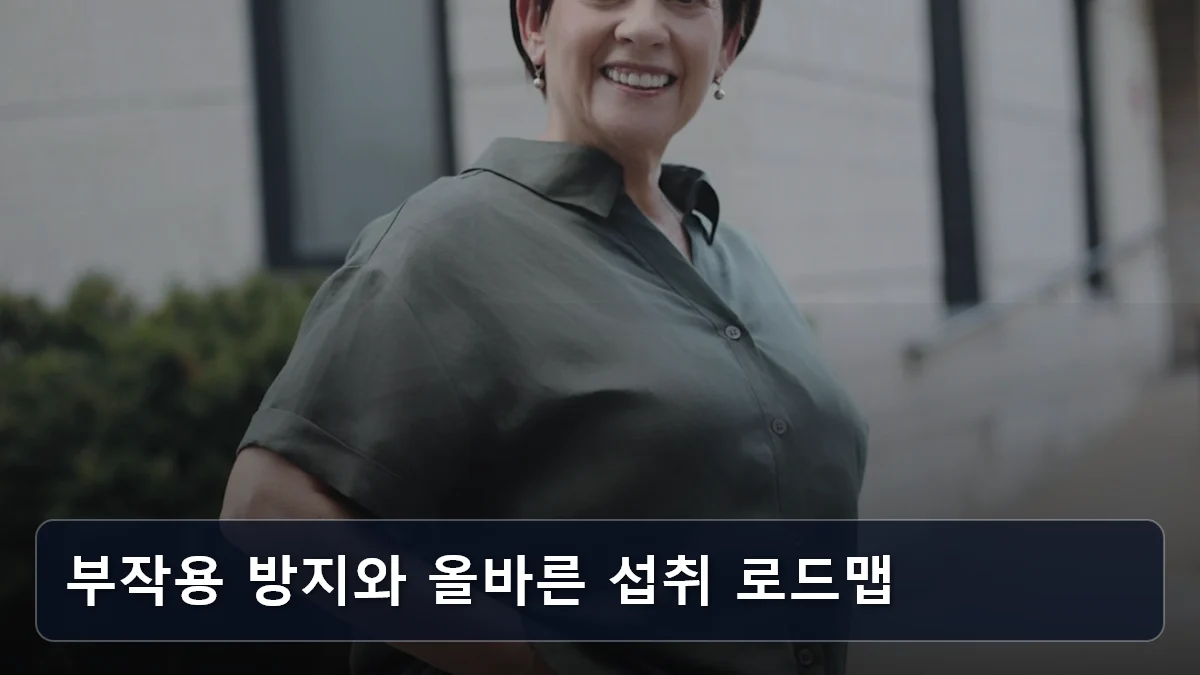 부작용 방지와 올바른 섭취 로드맵 관련 이미지