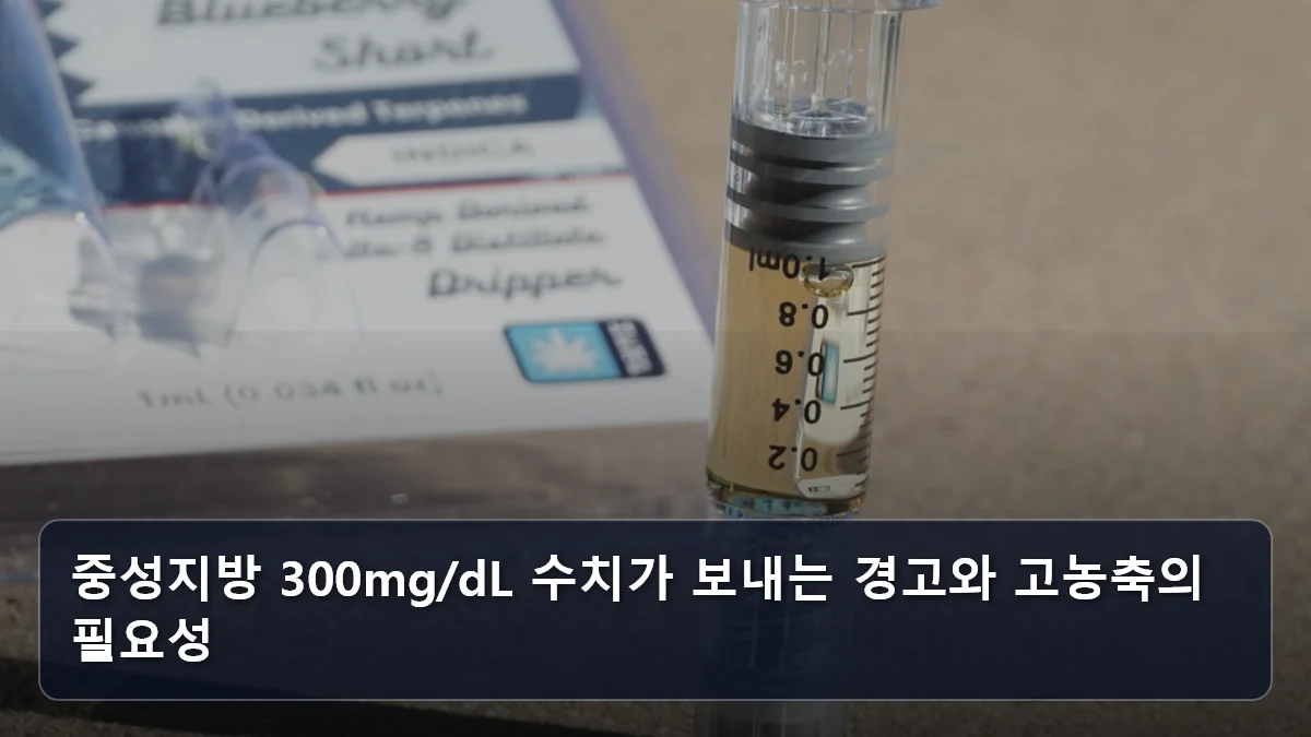 중성지방 300mg/dL 수치가 보내는 경고와 고농축의 필요성 관련 이미지