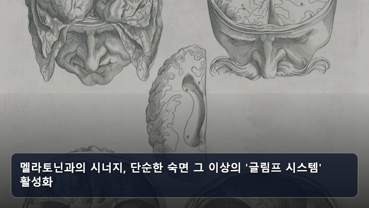 멜라토닌과의 시너지, 단순한 숙면 그 이상의 '글림프 시스템' 활성화 관련 이미지