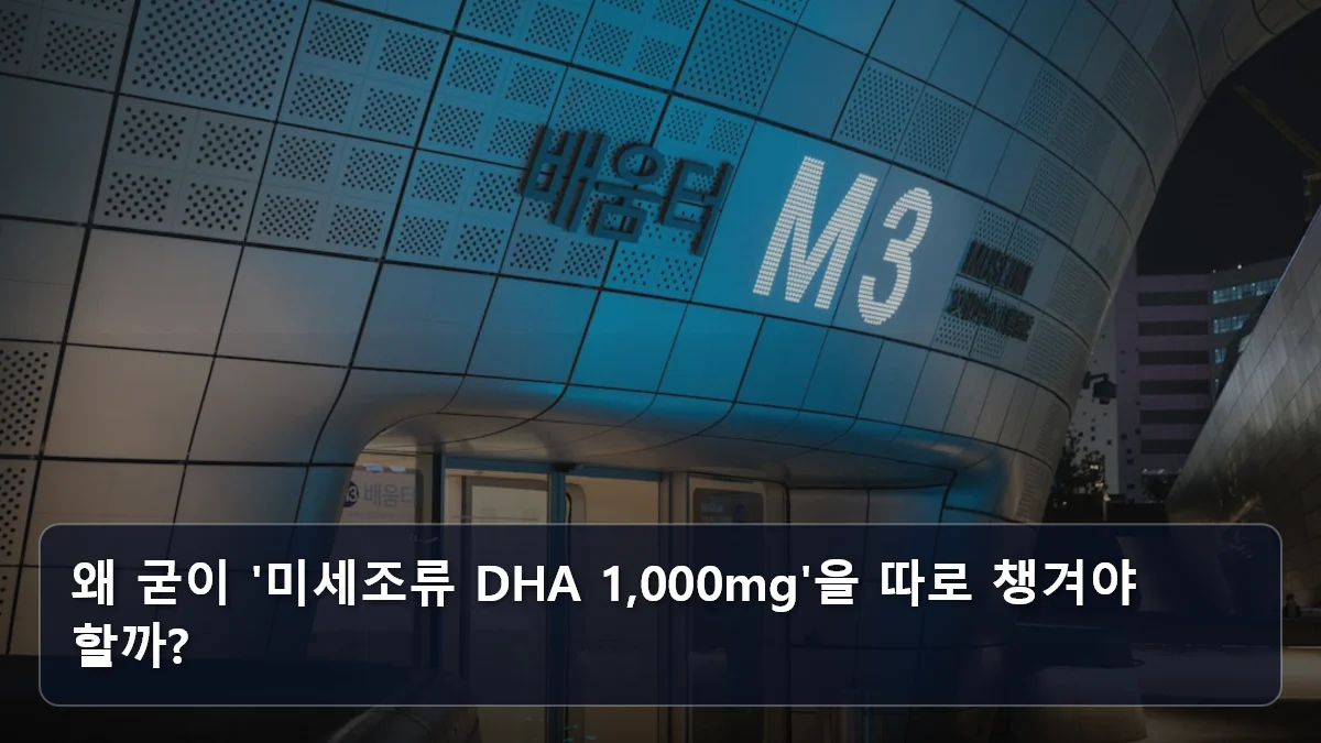 왜 굳이 '미세조류 DHA 1,000mg'을 따로 챙겨야 할까? 관련 이미지