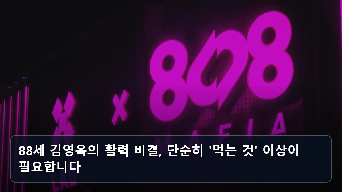 88세 김영옥의 활력 비결, 단순히 '먹는 것' 이상이 필요합니다 관련 이미지