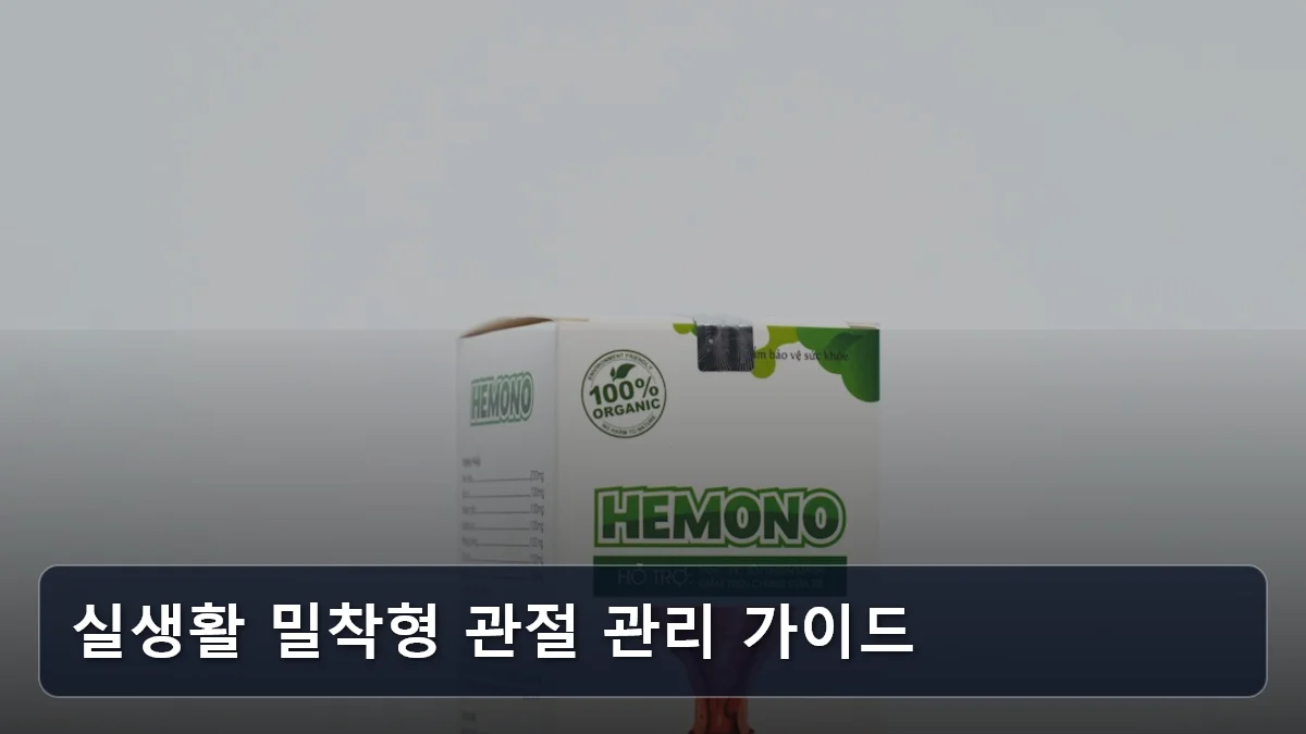 실생활 밀착형 관절 관리 가이드 관련 이미지