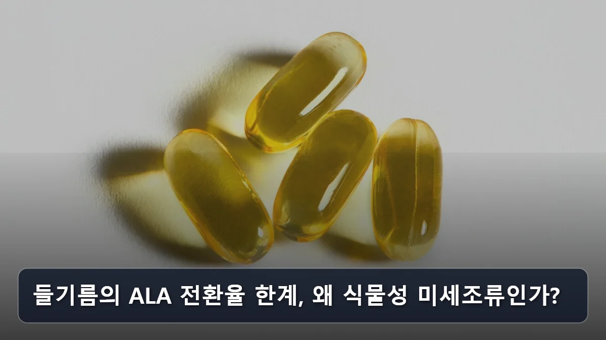 들기름의 ALA 전환율 한계, 왜 식물성 미세조류인가? 관련 이미지