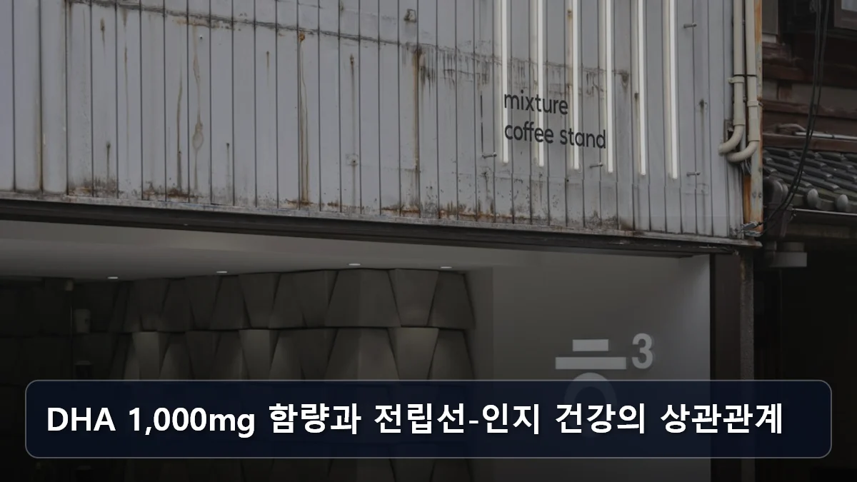 DHA 1,000mg 함량과 전립선-인지 건강의 상관관계 관련 이미지