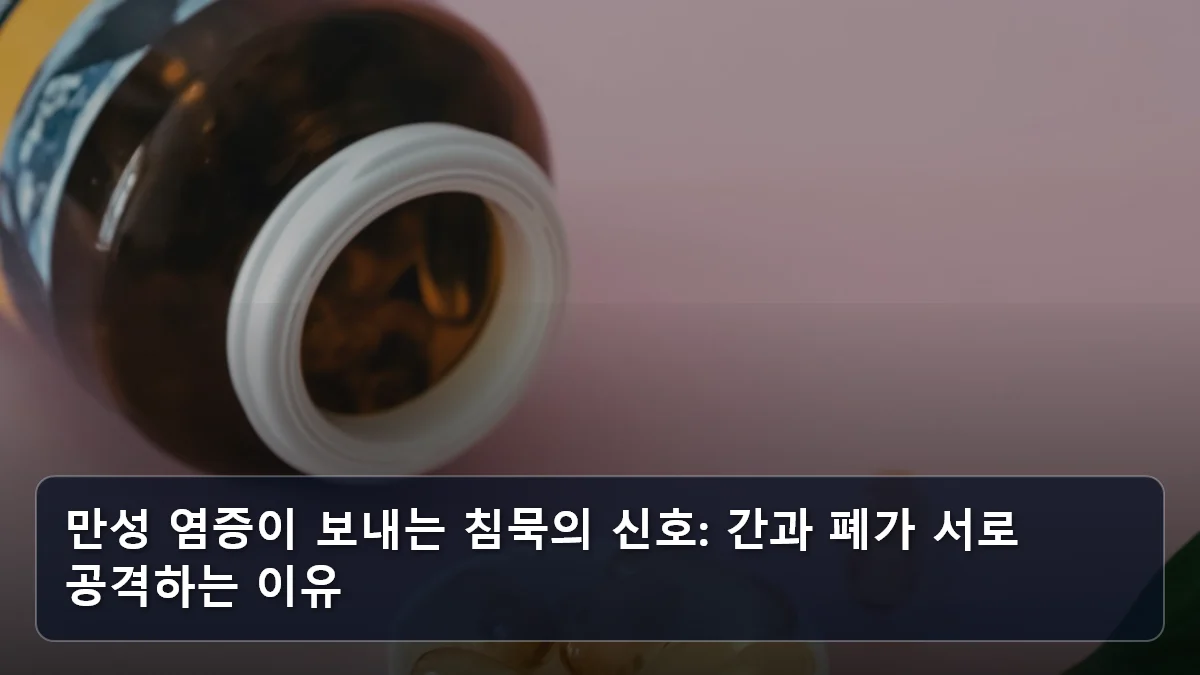 만성 염증이 보내는 침묵의 신호: 간과 폐가 서로 공격하는 이유 관련 이미지