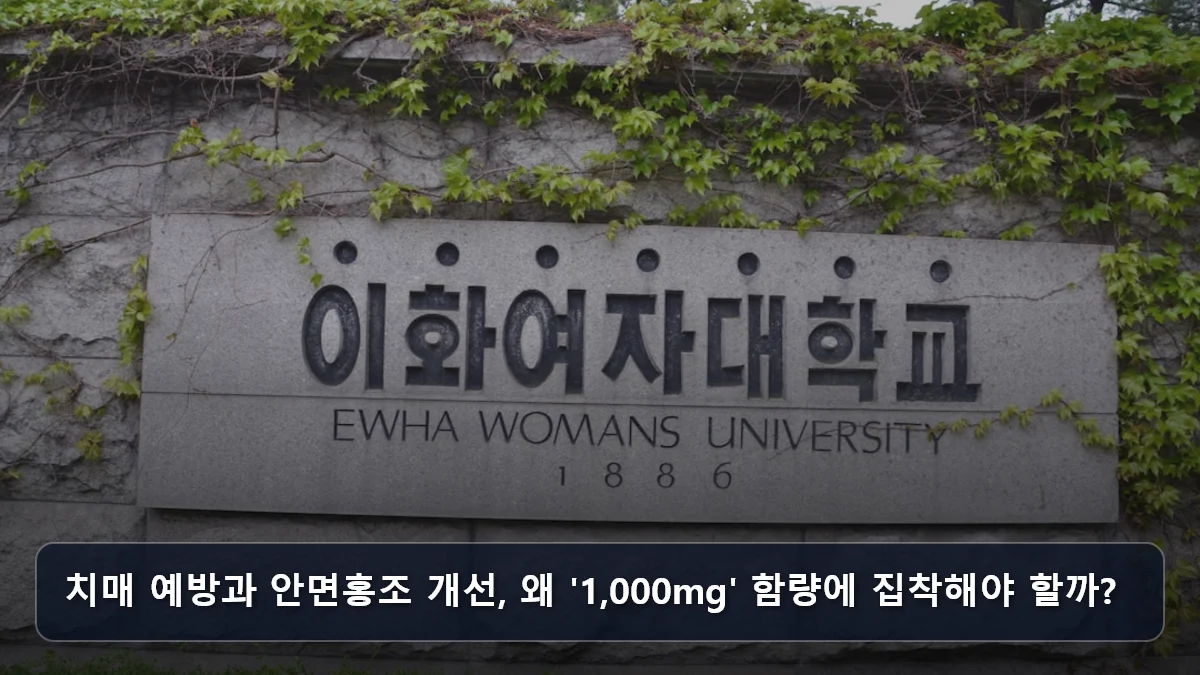 치매 예방과 안면홍조 개선, 왜 '1,000mg' 함량에 집착해야 할까? 관련 이미지