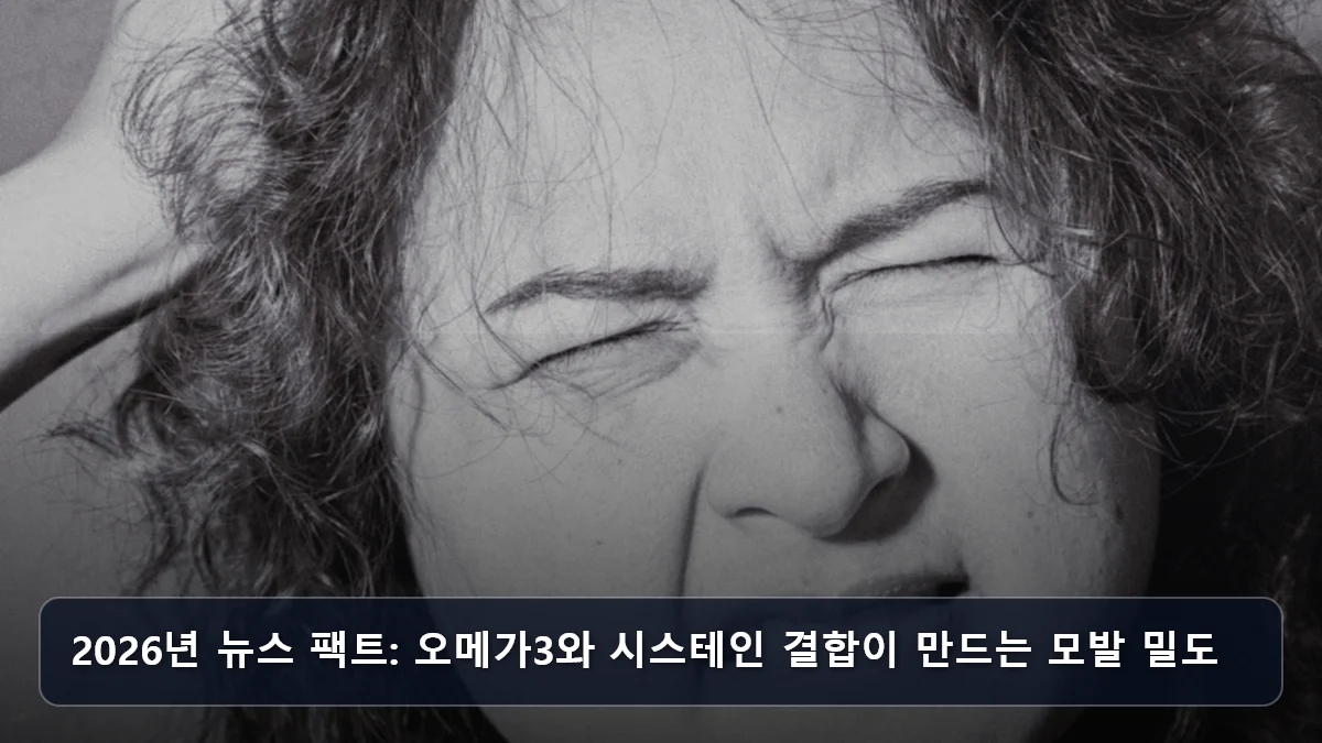 2026년 뉴스 팩트: 오메가3와 시스테인 결합이 만드는 모발 밀도 관련 이미지