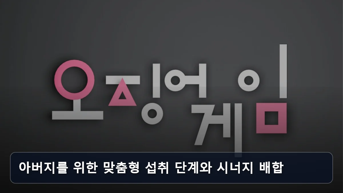 아버지를 위한 맞춤형 섭취 단계와 시너지 배합 관련 이미지