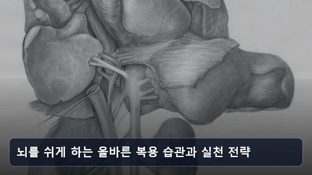 뇌를 쉬게 하는 올바른 복용 습관과 실천 전략 관련 이미지