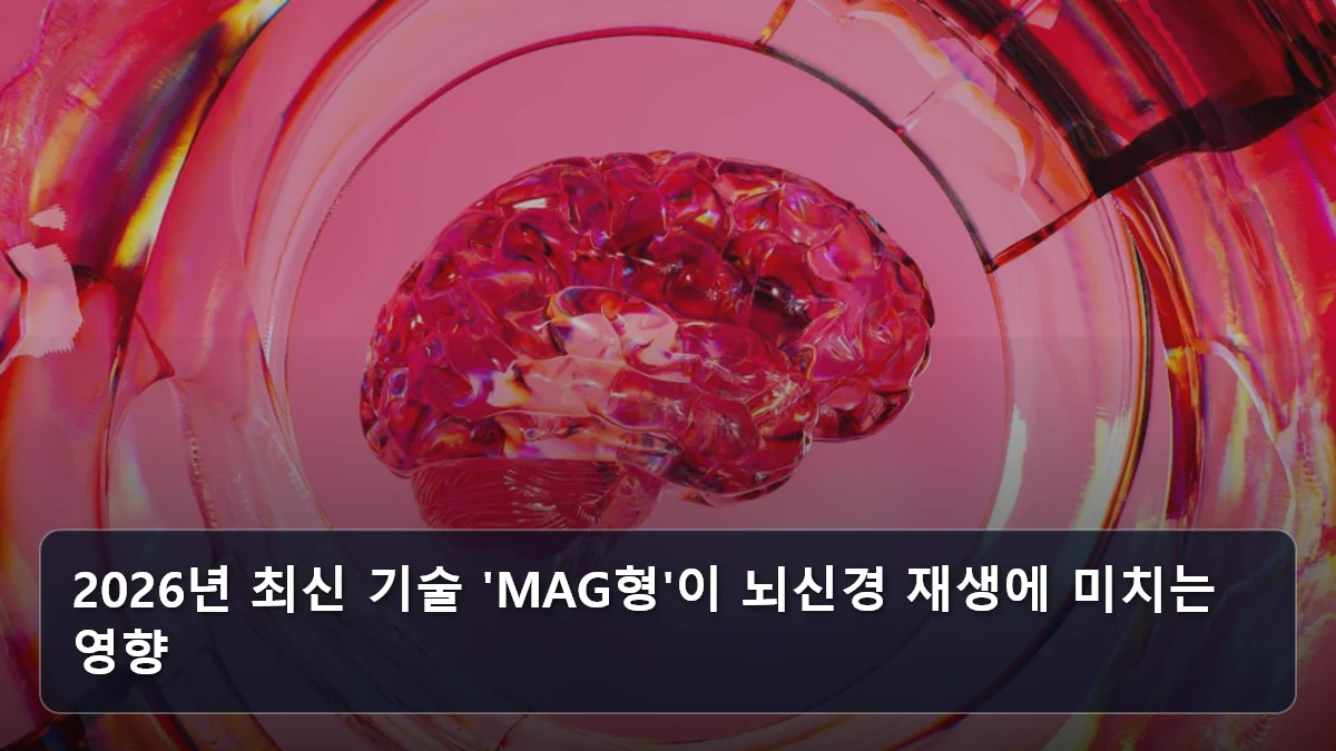 2026년 최신 기술 'MAG형'이 뇌신경 재생에 미치는 영향 관련 이미지